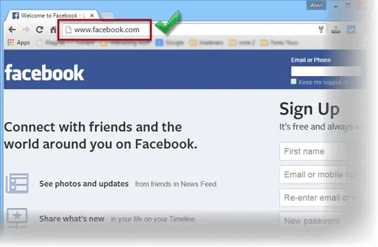 Facebook Login Form