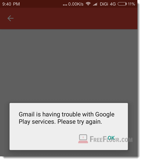 Gmail is Having Trouble With Google Play Services
