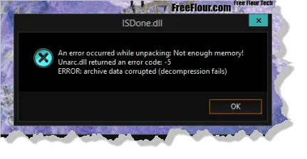 Unarc dll error 11