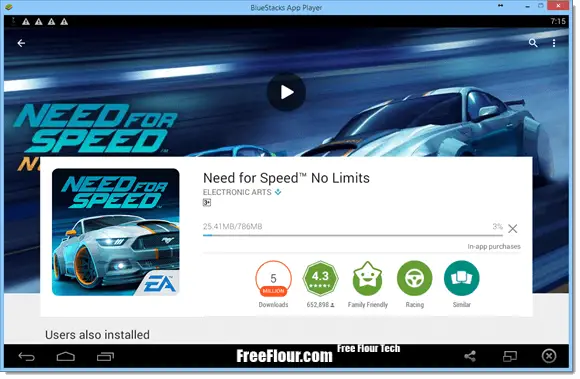 Need for Speed No Limits For PC Free Download via Bluestacks