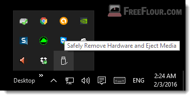 Safely Remove Hardware USB Windows 10 Icon Missing