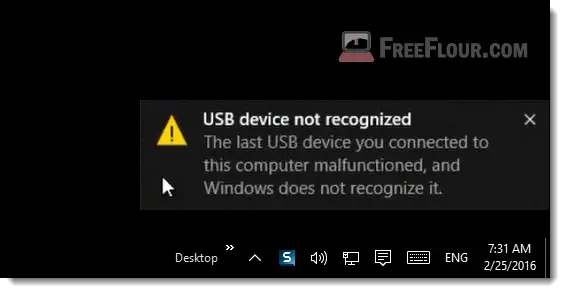 kjole pust Modregning USB Device Not Recognized in Windows 10 Error Fix code 43