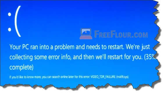 Video TDR Failure Nvlddmkm.sys Windows 10 Blue screen fix