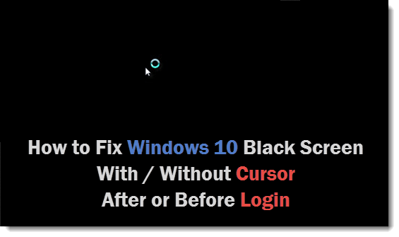 Windows Vista Has Black Screen Cursor