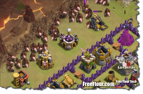 clash of clans clan war attack strategy hog rider