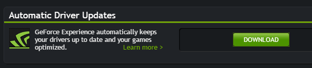 geforce experience automatic driver updates