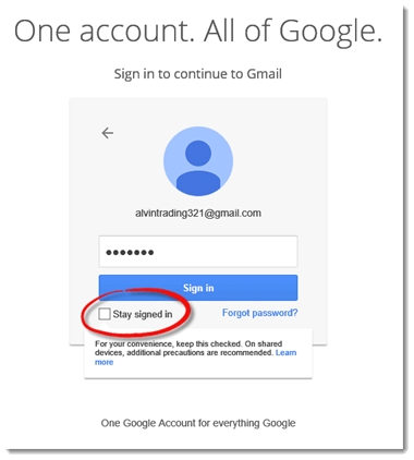 gmail sign in stay signed in