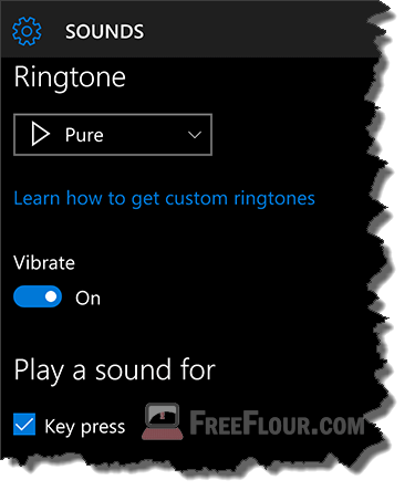 how to change ringtone in Windows 10 mobile