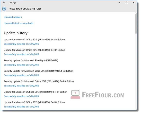 how to clear windows update history windows 10