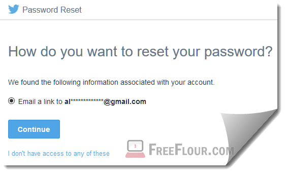 how to reset twitter account password username