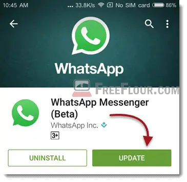 how to update whatsapp on android