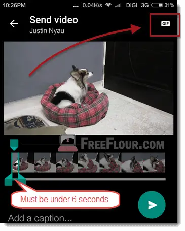 make convert video into gif whatsapp