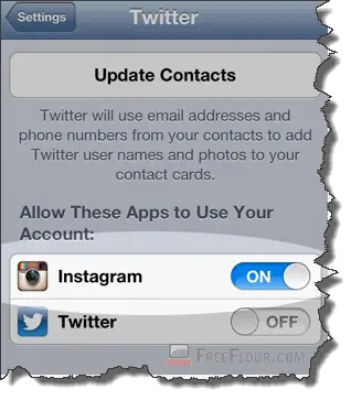 twitter login with facebook instagram ios