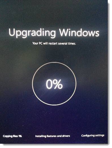 windows 10 upgrade failed to install black screen no cursor error 80072ee2